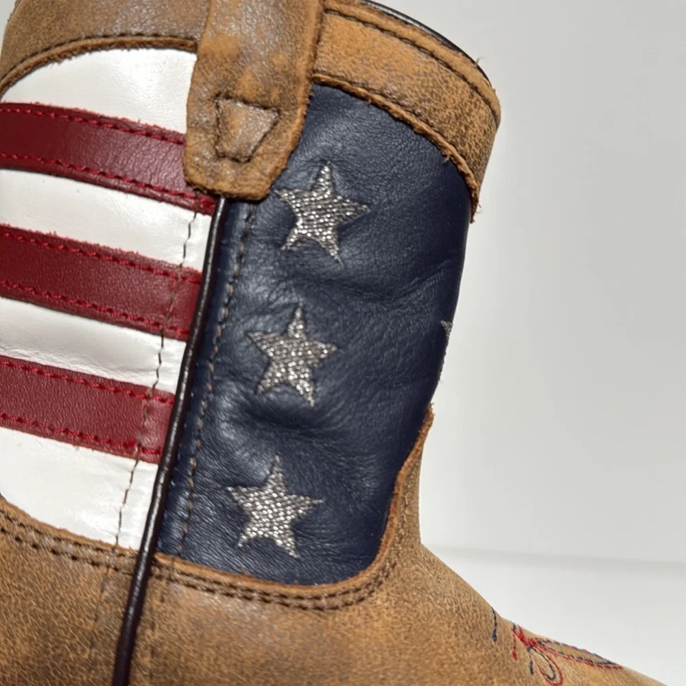 Kids Western Star and Stripes Boots - Picture 11 of 12